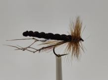 Size 14 Foam Daddy Legs Black Barbless