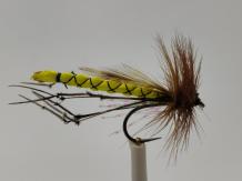 Size 12 Foam Daddy Legs Yellow Barbless