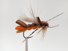 Size 10 Yak Caddis Orange Tan Barbless