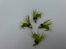 Size 16 Tungsten Gatgut Caddis Green  Barbless