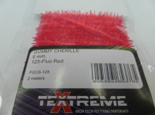 Gummy Chenille 6 mm - 125 Fluo Red