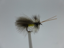 Size 16 High Rider Sedge Yellow CDC Barbless