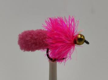 Size 10 Mopster Blob Pink UV Bead Head Barbless