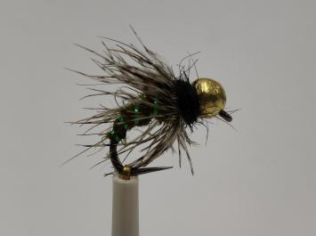 Size 14 Tungsten Olive Caddis Nymph Barbless