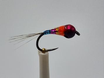 Size 16 Tungsten Rainbow Perdigon Barbless