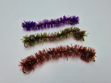 Size 8 Børstemark Purple UV Bead Head