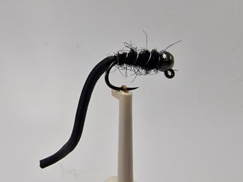 Size 10 Tungsten Squirmy Leg Black Barbless