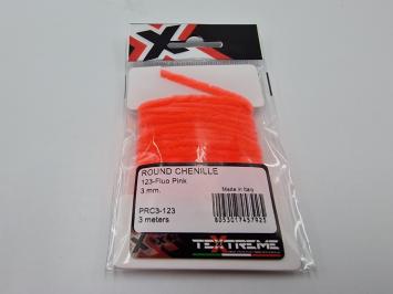 Textreme Round Chenille 3 mm - 123 Fluo Pink