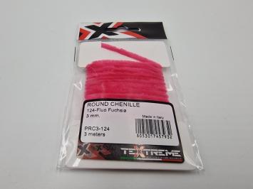 Textreme Round Chenille 3 mm - 124 Fluo Fuchsia