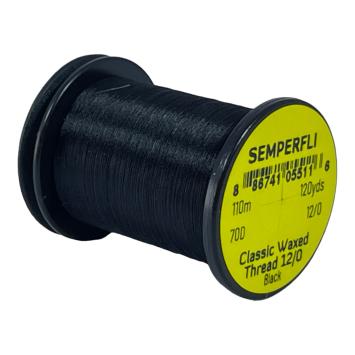 Classic Waxed Thread 12/0 Black 110 meter