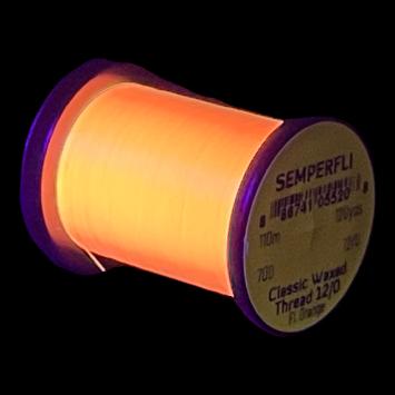 Classic Waxed Thread 12/0 Fluo Orange 110 meter