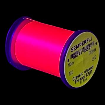 Classic Waxed Thread 12/0 Fluo Pink 110 meter