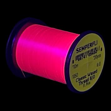 Classic Waxed Thread 8/0 Fluo Pink 110 meter