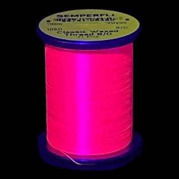 Classic Waxed Thread 8/0 Fluo Pink 110 meter