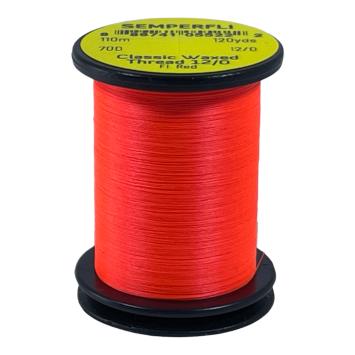 Classic Waxed Thread 12/0 Fluo Red 110 meter