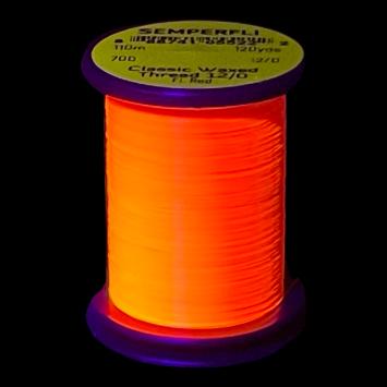 Classic Waxed Thread 12/0 Fluo Red 110 meter