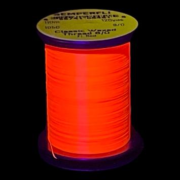 Classic Waxed Thread 8/0 Fluo Red 110 meter