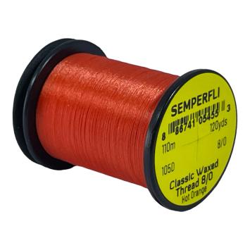 Classic Waxed Thread 8/0 Hot Orange 110 meter