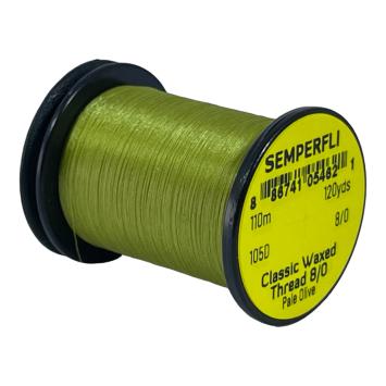 Classic Waxed Thread 8/0 Pale Olive 110 meter